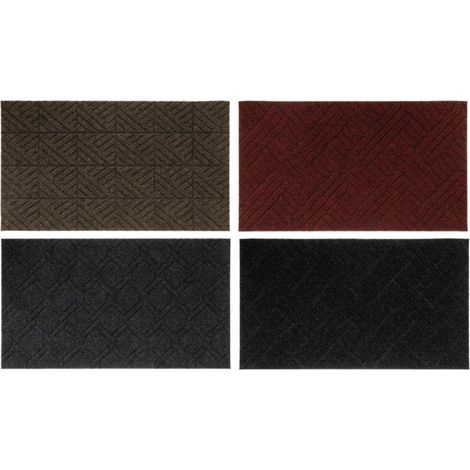 Zerbino Tappeto Brek in Moquette e Finta Gomma 40 x 70 cm 4 Colori (1/2)