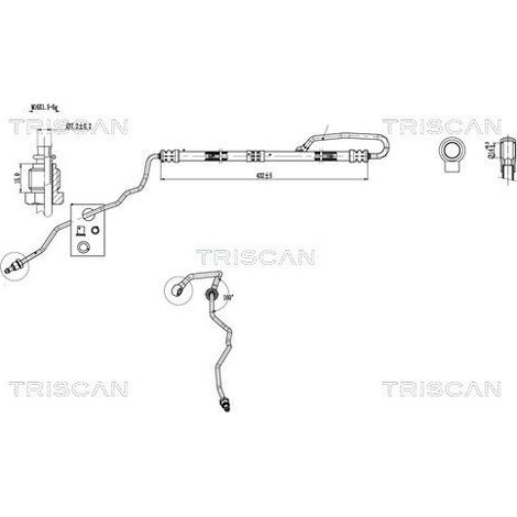 Tuyau hydraulique, direction TRISCAN 8516 29024 SEAT 6Q1 423 893 Q