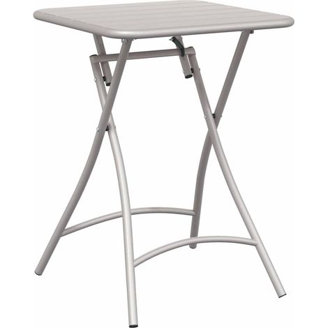 Table de jardin  Table bistrot Beige 55 x 55 x 72,5 cm Acier revêtu de poudre (1/5)