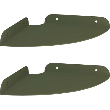Maison Exclusive - Schwebendes Regal mit Regal 2 pcs Olive Grün 1