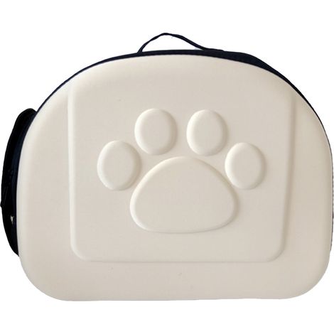 Sac de Transport pour Chat Pliable Respirant Grande capacité Portable Sac de Transport pour Animaux de Compagnie avec bandoulière pour Voiture de Voyage sans Motif Abricot (1/5)