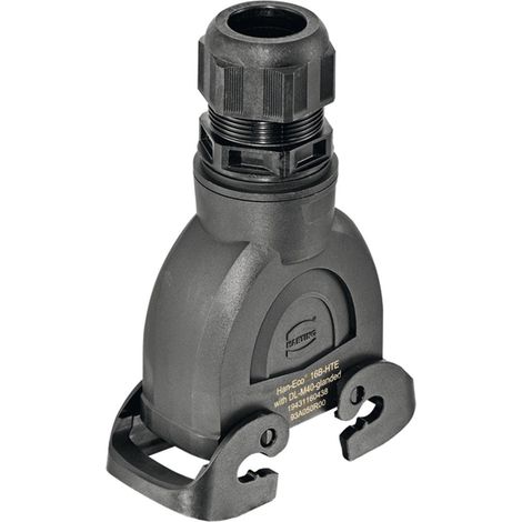 HARTING Han ECO 16B Capot avec presse-étoupe, 1xM40 sortie de câble droite, avec 2 étriers transversaux - 1 Stück