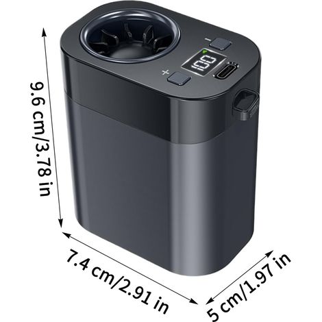 Ventilateur portable-Rechargeable USB-C,Tour de cou, 6-8h d’autonomie-TYPE-C–Pour randonnée, voyage et activités en plein air – Noir (1/4)
