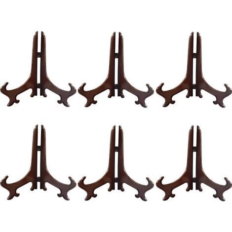 Plastique Marron chevalets ou Plaque de Support/Supports pour Photos ou Autres Articles sur Les Mariages, décoration de la Maison, Anniversaires, des Tables (Lot de 6)-8 inch- (1/5)