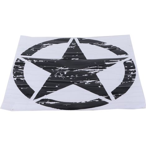 Autocollant carrosserie étoile noir 50cm pour Jeep F150 Wrangler Rubicon JK CJ TJ YJ (1/5)