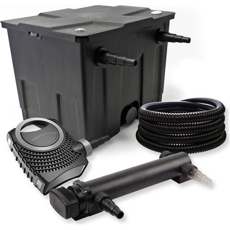 Filtro set estanque 12000l 36W UVC Clarificador NEO10000 80W Bomba Tubo jardin