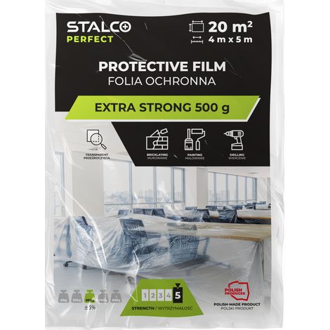 Lámina de pintura Stalco 4x5m extra resistente 500g S043176650 (1/2)