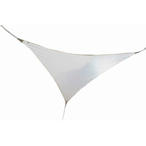 Voile d'ombrage triangulaire ACKERMAN 3,60 x 3,60 x 3,60 m - Blanc - pour terrasse, jardin, piscine (1/3)