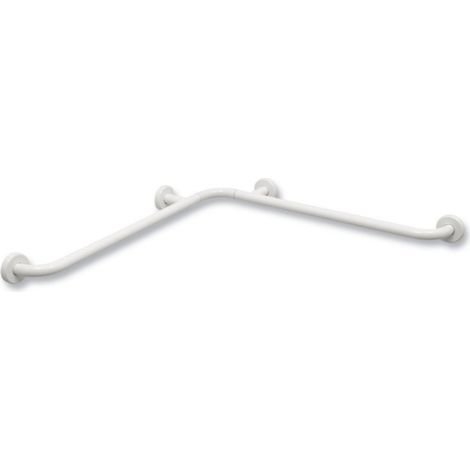 Wandmontierter, abgewinkelter Haltegriff für Senioren und Menschen mit Behinderung, weiß – Idral Easy 12002V-75 (1/4)