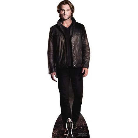 SC982 Figurine en carton Sam Winchester blouson cuir série Supernatural Haut 190 cm (1/5)