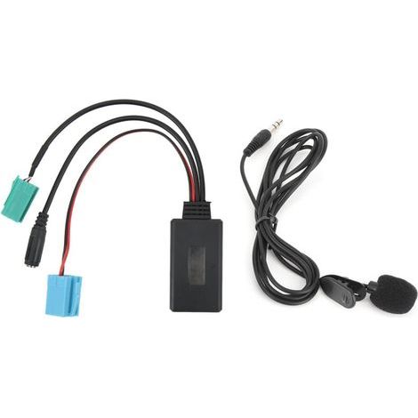 Cable de audio Bluetooth de 6 pines, adaptador estéreo para coche AUX-IN con micrófono, compatible con Clio/Espace/Megane. (1/5)