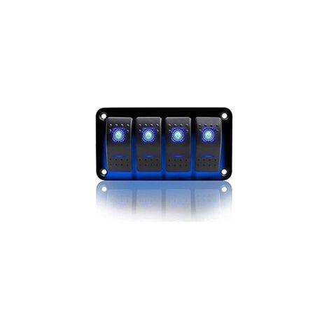 Interrupteur combiné à 4 positions pour voiture, camping-car, yacht, universel 12 V-24 V, convient aux bateaux, camping-cars, voitures, camions, remorques, yachts, étanche IP65 (1/2)