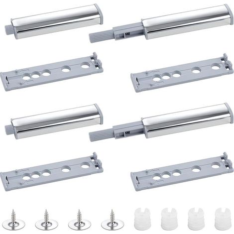 4 Pièces Push to Open Aimant Poussoir Porte Placard, Amortisseur pour Tiroir Sans Poignée pour La Porte de L'armoire, Tiroir, Meuble et Placard (1/5)