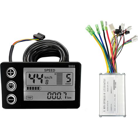 Contrôleur intelligent pour vélo électrique 15A avec écran LCD rétroéclairé, kit d'outils de conversion pour vélo électrique, accessoire pour vélo classique en vélo électrique (1/5)