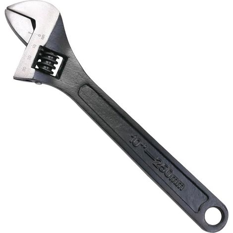 Verstellbarer Schraubenschlüssel, universelles Reparaturwerkzeug für Stoßdämpfer, geeignet zum Einstellen der meisten Schraubenfeder-Stoßdämpfer (schwarz, 250 mm). (1/5)
