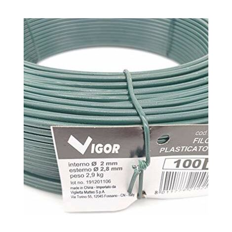 filo in ferro plasticato per tensione 2,8 mm 100 mt