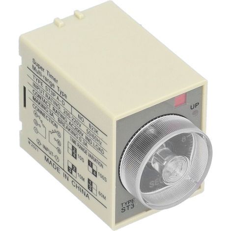 Relais Temporisateur ST3PAD DC 24V, Minuterie Réglable pour Commande de Temporisation et Accessoire de Remplacement