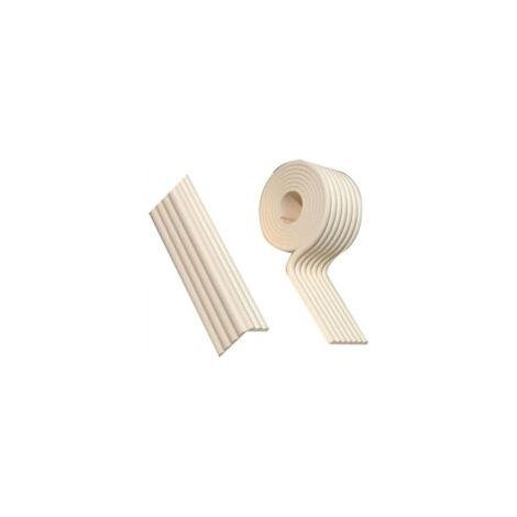 Los protectores de esquinas, protectores de bordes y almohadillas para esquinas de muebles están hechos de espuma suave y duradera (blanca, 8 cm de ancho, 2 m de largo). - Crezuo