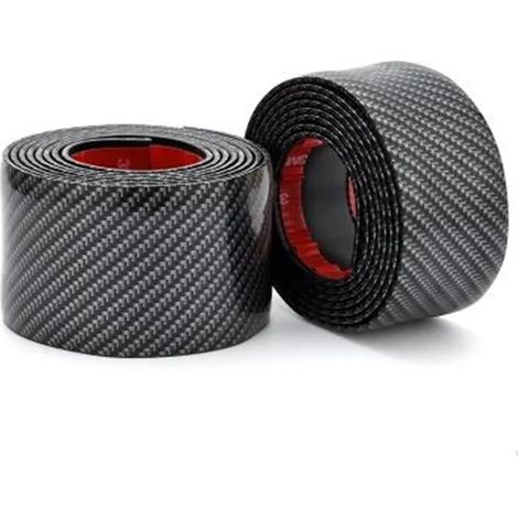 Autocollants universels pour voiture (7 cm x 1 mètre) en caoutchouc imitation fibre de carbone 5D,protection de seuil de porte,bande de protection de pare-chocs,lèvre de pare-chocs avant en caoutchouc (1/3)