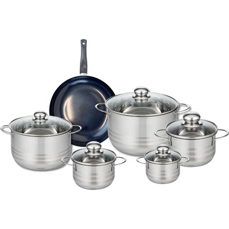 Ensemble de 1 Poêle de cuisson 24 cm et 5 faitouts 12, 14, 16, 20 et 24 cm Elo Prima Brillant (1/5)
