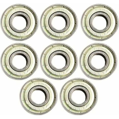 Roulement À Roulettes 608ZZ - Acier Inoxydable - ABEC-11 - Pour Skateboard Scooter Patins À Roulettes - Lot De 8 (1/3)