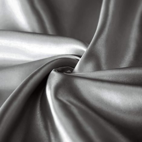 Taie d'oreiller en satin pour cheveux et peau, lot de 2, taies d'oreiller - Housses de coussin en satin avec fermeture enveloppe, gris foncé (1/4)