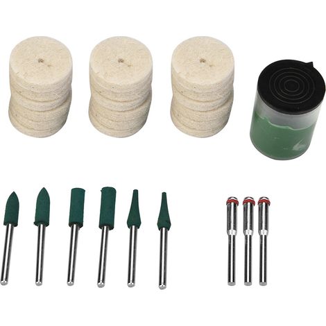 Ortviai Lot de 28 accessoires de meulage et polissage pour outil rotatif, compatible avec la plupart des machines (1/5)