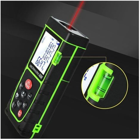Télémètre laser 40m Télémètre laser de haute précision portable Instrument de mesure infrarouge pour salle de mesure Règle électronique, jaune,TRIMEC