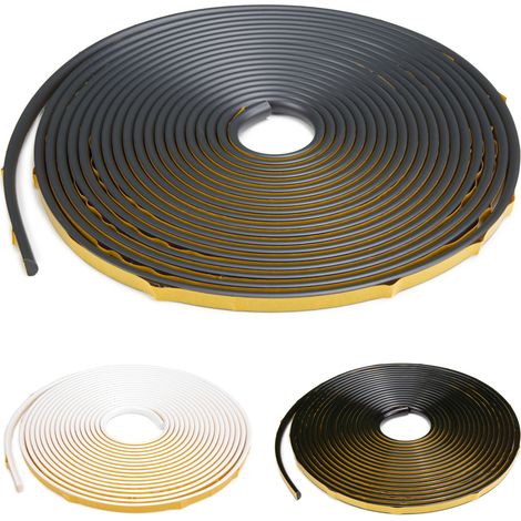 HEXIMO Flexible Zierleiste selbstklebend PVC Kantenschutz Fugenband Kunststoff Dekoration: Anthrazit, 10 Meter (1/4)