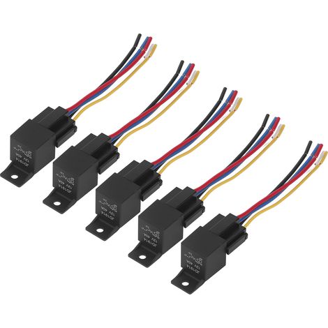 Relais automobile 5 broches, boîtier ABS en cuivre, connexion stable et propre, 12 V, 40 A (1/5)