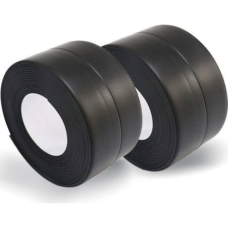 2 Rouleaux Joint Salle De Bain Noir, Ruban Joint Baignoire Autocollant, Joint Plan De Travail Cuisine, Joint Adhesif Anti-moisissure Pour Salle De Bain Toilettes Toilettes évier, 38mmx3.2m (1/5)