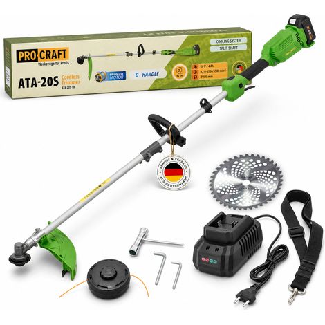 Desbrozadora a batería Procraft ATA-20S 20 V 420 mm sin escobillas + 1 batería de 4,0 Ah + cargador (1/5)