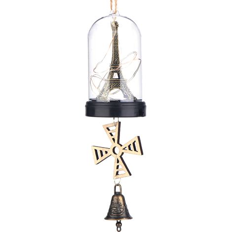 Carillon À Vent Led En Plastique Et Verre - Décoration Lumineuse Pour Jardin Et Maison - 1 Pièce (1/5)