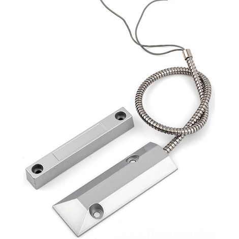 Un interrupteur de contact magnétique filaire pour porte est monté sur la surface du capteur de porte et de fenêtre. (1/5)