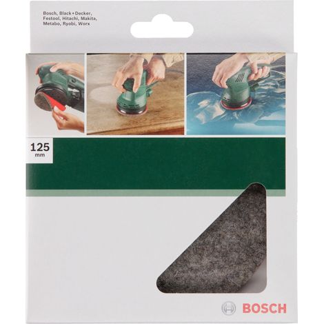 Fieltro pulido lijadora excebtrica 125 mm Cierre cardillo  BOSCH 2609256054