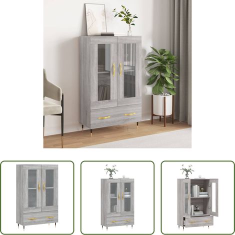vidaXL Schrank - Highboard Grau Sonoma 69,5x31x115 cm Holzwerkstoff (1/5)