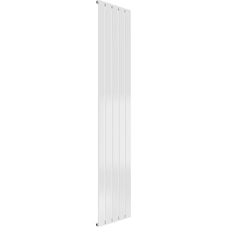 Reina Flat Single Designer Vertical Radiator 1800mm H x 366mm W - White