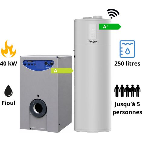 Pack Chaudière fioul Sime Estelle 5 + chauffe eau thermodynamique 250 L Fluidheat