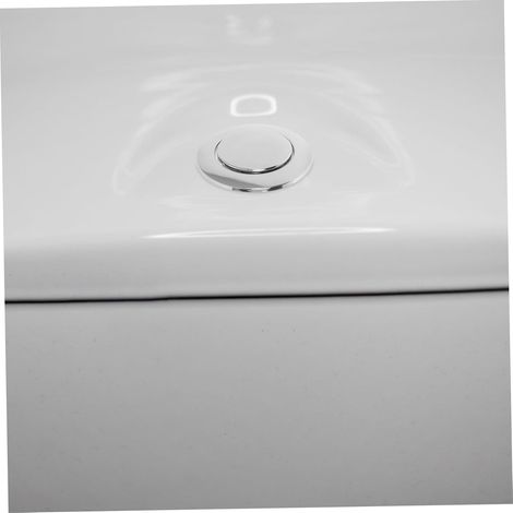 Bouton Poussoir de Chasse D'eau Argenté en Abs, Pack de 2 Pièces (1/5)