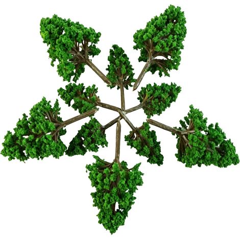 Ensemble de Modèles de Mini Arbres, Pins Peupliers pour Architecture Paysage Miniature, Modèle d'Arbres de Paysage de Maison de Poupée pour de Chemin de Fer Miniature (30PCS) (1/5)