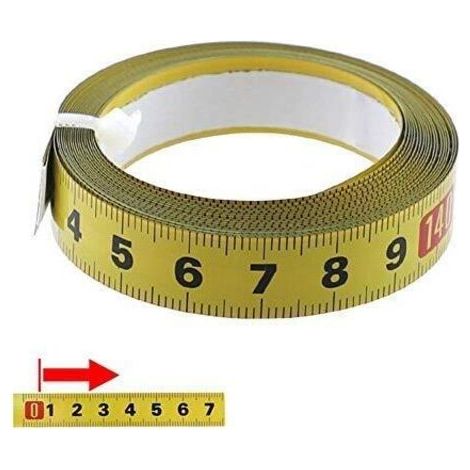 Métrique Ruban À Mesurer 1-5 Mètres Auto-adhésif-avec colle Bande pour charpentier Usage Domestique-Machine À Coudre Autocollant (5m)