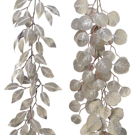 Guirlande avec feuilles et paillettes 150 cm. Pièce unique