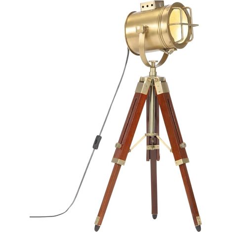 vidaXL Lampadaire à trépied bois de manguier massif 69 cm (1/5)