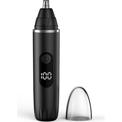 Nose Hair Trimmer for Men Nose Hair Trimmer Electric Nose Hair Trimmer with Stainless Steel Blade, Portable Travel Design (Black) (1/5)
