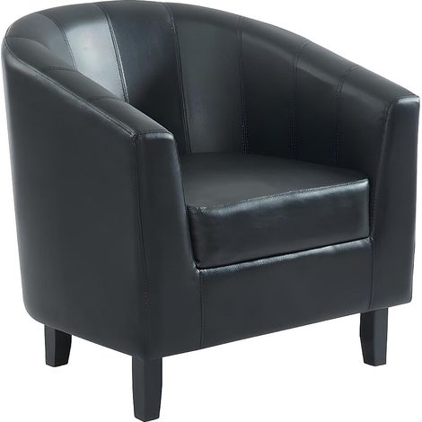 Poltrona cabriolet in Similpelle Nero - CRISTOBAL II