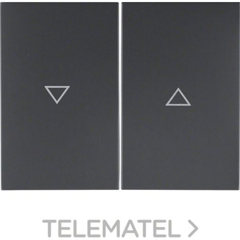 Tecla doble para persianas Hager by Berker 14357106 Antracita