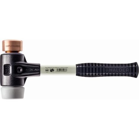 Mazza HALDER SIMPLEX TPE-mid / rame con alloggiamento in ferro malleabile rinforzato e manico in fibra di vetro - D=30 mm - 3734.030