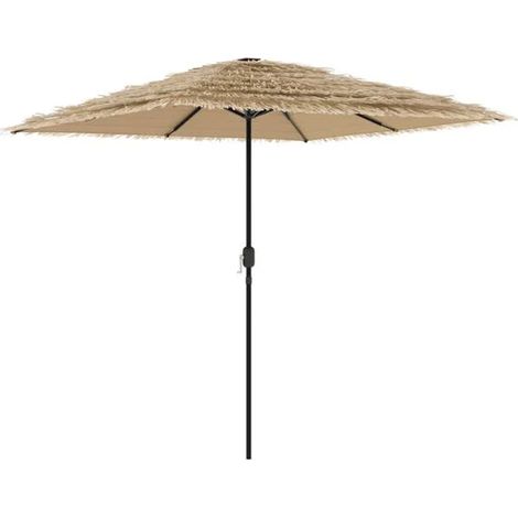 Parasol de jardin, poteau en acier brun, 248 x 248 x 248 cm (1/5)
