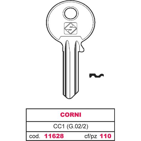 Silca CHIAVE OTTONE CC1 (G.VAC 2) CORNI 20.00 pz