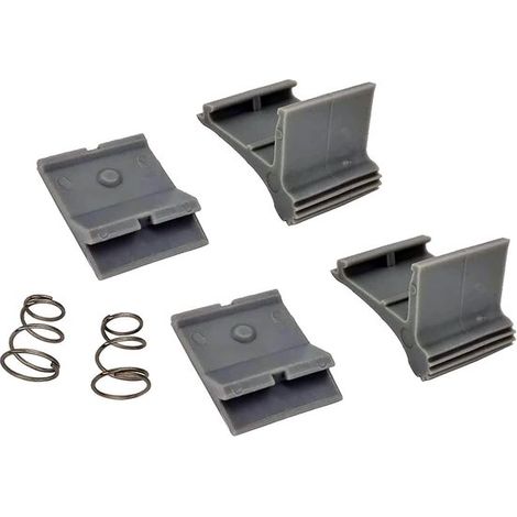 Set di fermi scorrevoli per tendalini camper/roulotte - Ricambio adatto ai modelli di tendalini A&E 8000/8500/9000 Grigio Include 2 serrature e 2 molle Ricambi per tendalini camper/roulotte resiste